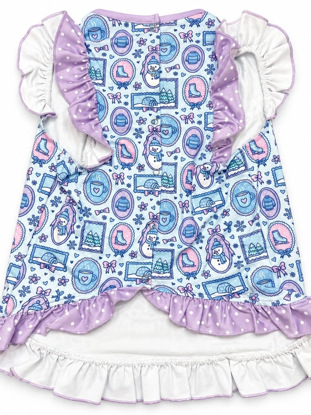 Griffy & Drake Winter Ruffle Dog Shirt Large